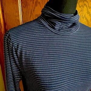 NWOT J Crew tissue turtleneck with metallic stripe
